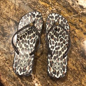 Tory Burch Leopard Print Platform Sandals Size 8.5